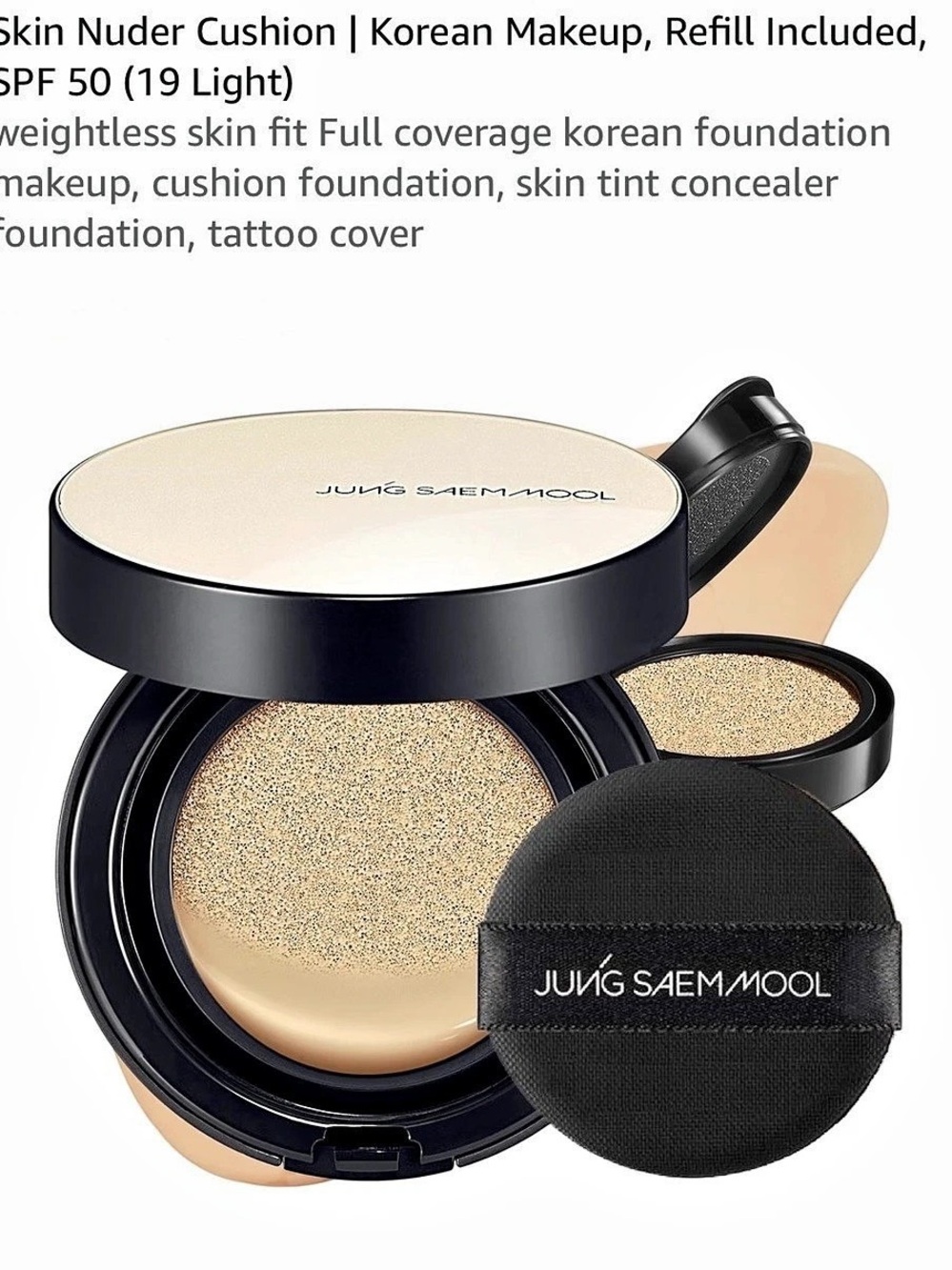 JUNGSAEMMOOL Essential Skin Nuder Long Wear Cushion SPF 50+ 19 light tone